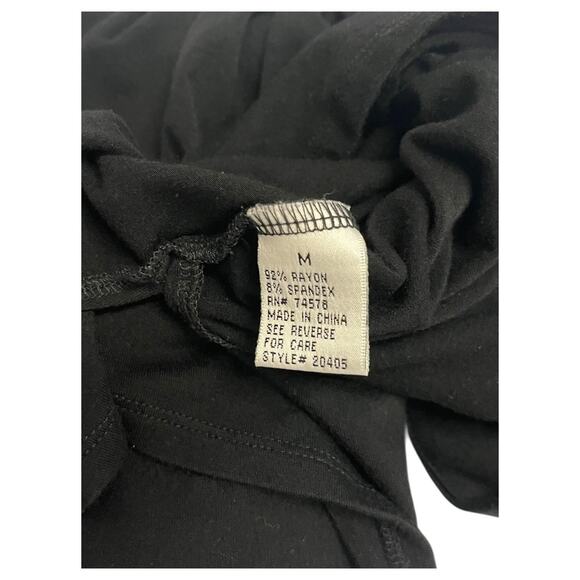 VTG Cache Halter Top Womens Medium Black Babydoll Crochet Boho Y2K Retro Fairy - Picture 9 of 12